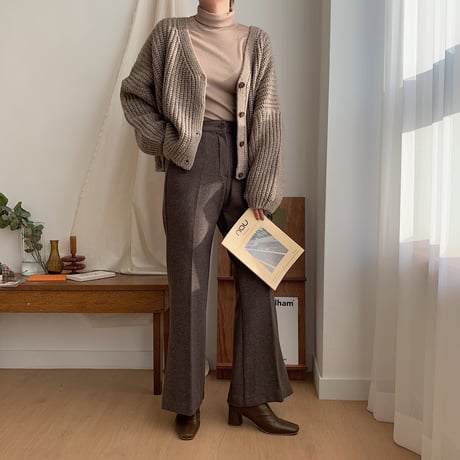 ✳︎予約販売✳︎stretch slit slacks pants/2colors_np0118