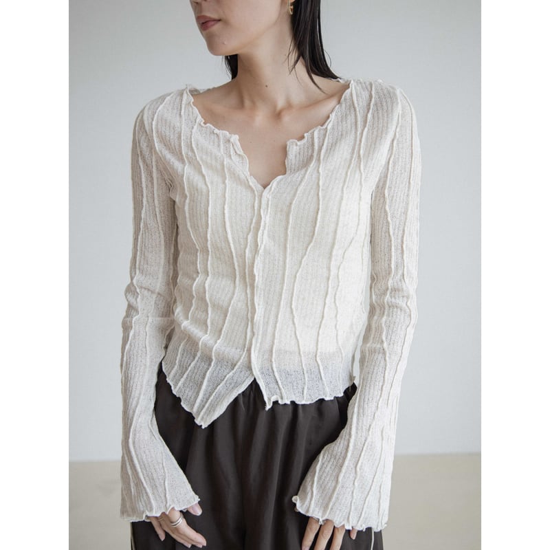 Andequal アンドコール sheer pattern knit ニット sheer pattern knit – andequal