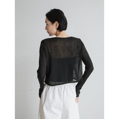 《予約販売》sheer minimal knit cardigan/2colors_nt2554