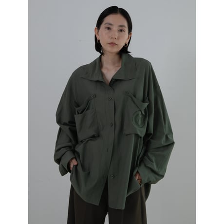 - AUTHENTIC series - emblem shirt/deep green_an0026