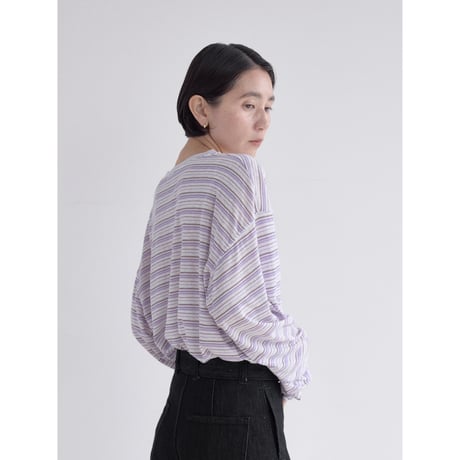 《予約販売》border sheer tops/2colors_nt2526