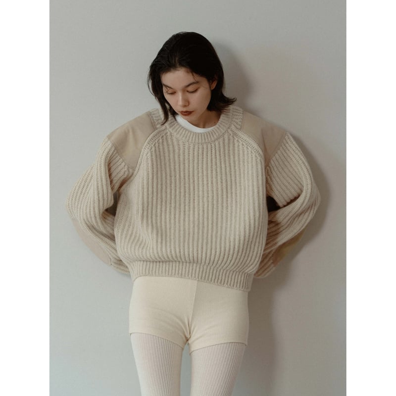 nokchaノクチャvintage like accent knitアイボリー 5th RESTOCK IVORY 2月3日順次発送】- AUTHENTIC series