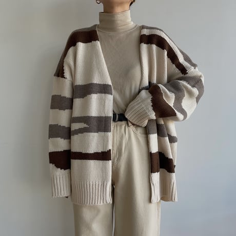 【nokcha original】ennui knit cardigan/ivory_nt1501