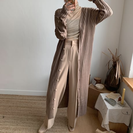 ✳︎予約販売✳︎lady knit long cardigan/2colors_nd0040