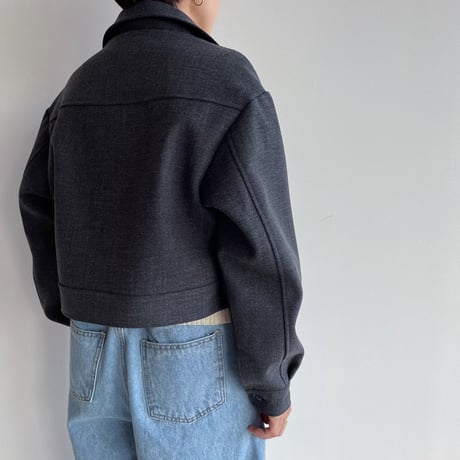 《予約販売》material croped jacket/2colors_no0350