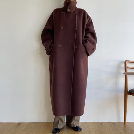 【nokcha original】HANDMADE 2way double coat/deep purple_no0238
