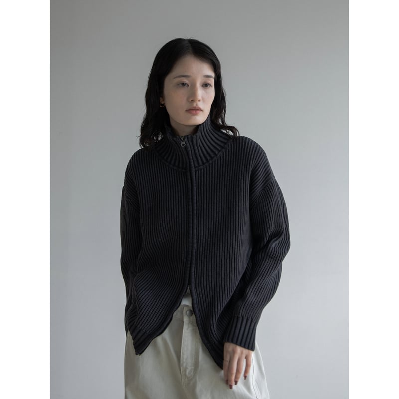 や*ち様 nokcha vintage like accent knit BRO 予約販売》vintage like pigment knit cardigan/2color