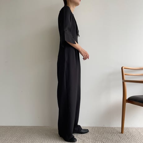【nokcha original】rich jumpsuit/black_np0671
