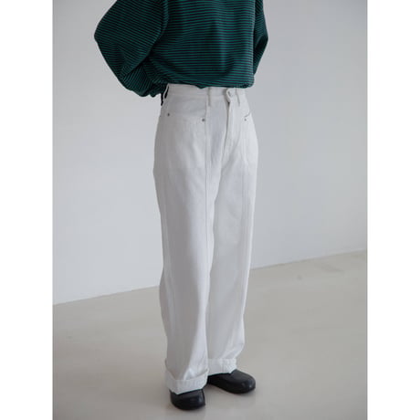 《予約販売》accent white jeans_nj0120