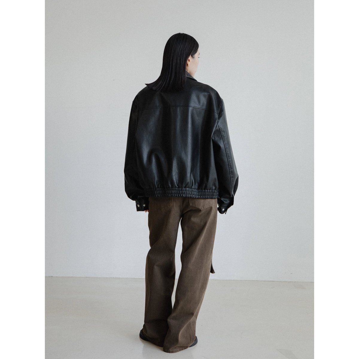 ジャケット・アウター NOKCHA vintage like fake leather jacket 予約販売》vintage like fake leather jacket/2colors