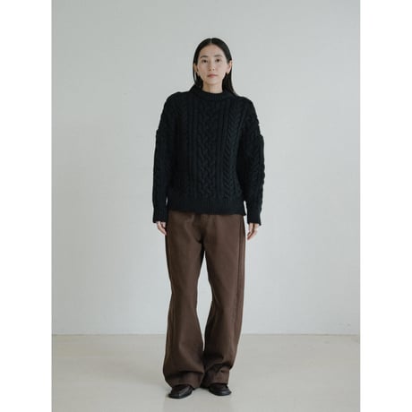 《予約販売》mannish cable knit pullover/2colors_nt2433
