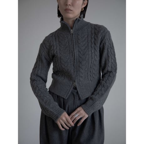 《予約販売》cable zip knit cardigan/2colors_no0394