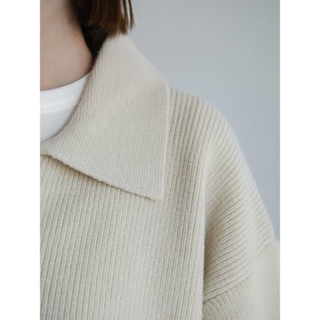 《予約販売》double zip over knit cardigan/2colors(unisex)_nt2481
