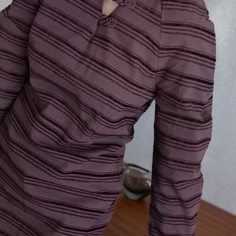 【nokcha original】jacquard lady dress/burgundy_nd0118