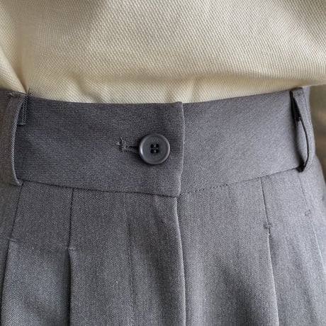【nokcha original】three tuck wide pants/charcoal gray_np0767