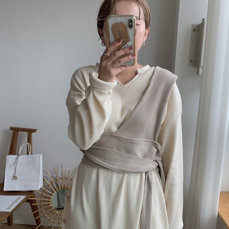【NOKCHA original】bustier setup /beige_nt0080