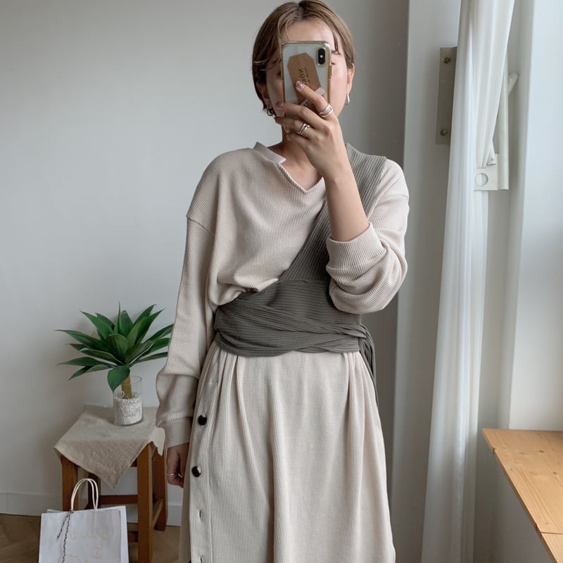 NOKCHA original】bustier setup/khaki_nt0079 | N