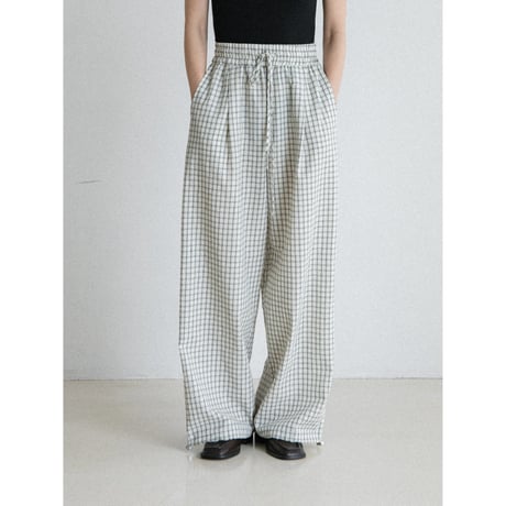 《予約販売》light check tuck pants/2colors_np1243