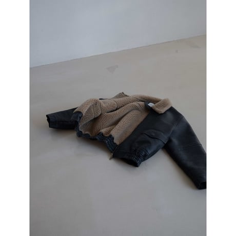 《予約販売》boa liner leather like jacket/2colors_no0411