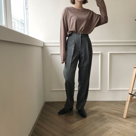 ストライプロングスラックス/2colors