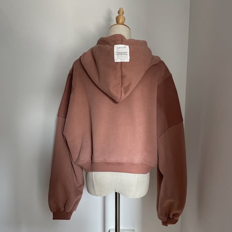 【nokcha original】label hood pullover/dark pink_nt0735