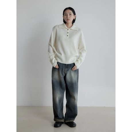《予約販売》accent vintage like oval jeans_nj0117