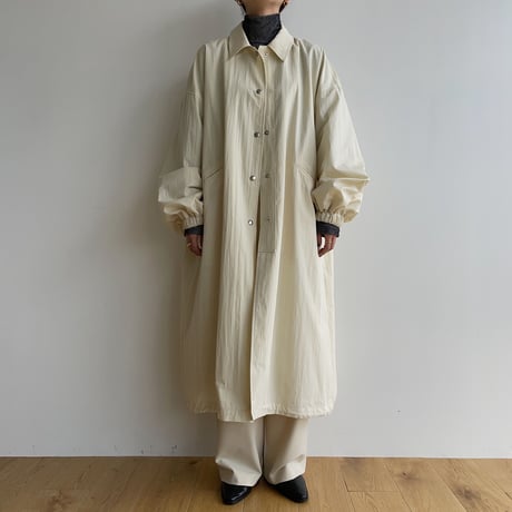 【nokcha original】s/s long coach jacket/ivory_no0285