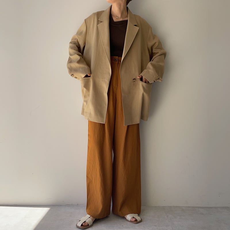 nokcha original】linen tailored jacket/beige_no