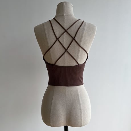 《予約販売》back point bra top/2colors_na0406