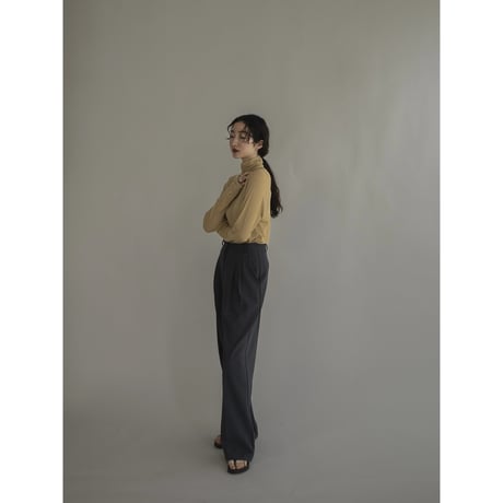 【nokcha original】accent sheer high neck tops/3colors_nt1981