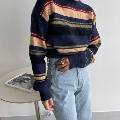《予約販売》mulch color knit/2colors_nt1105