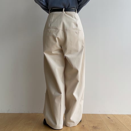 【nokcha original】tuck oval twill pants/ 2colors_np0924