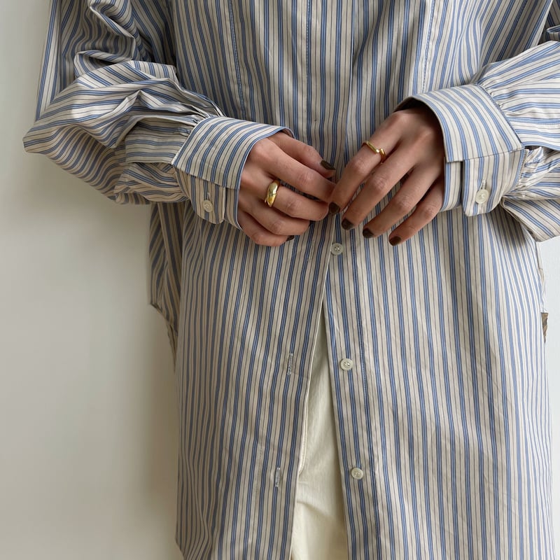 nokcha original】stripe over shirt/2colors_nb01