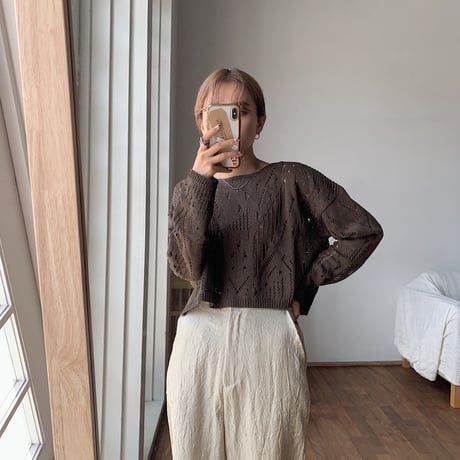 《予約販売》pattern minimal knit/2colors_nt0540