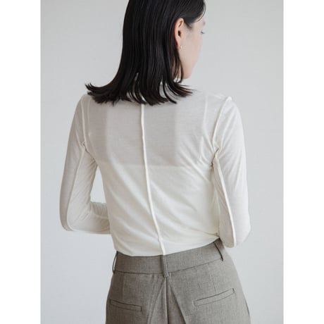 《予約販売》cover stitch sheer tops/3colors_nt2410