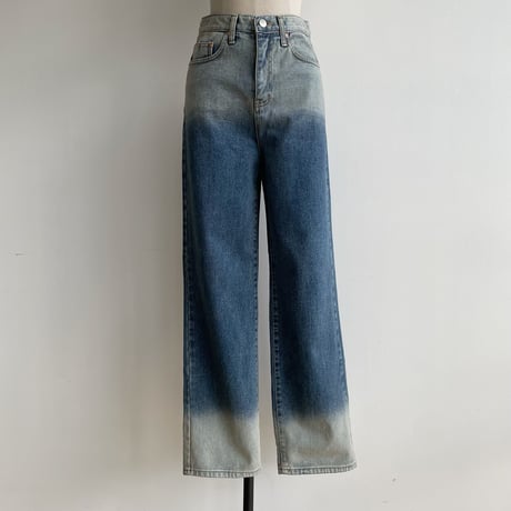 《予約販売》vintage like accent jeans/2colors_nj0083