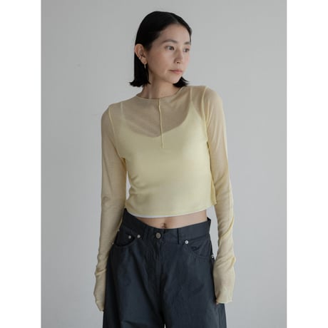 《予約販売》sheer cropped tops/4colors_nt2266
