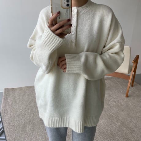 《予約販売》over botan knit/3colors_nt1170