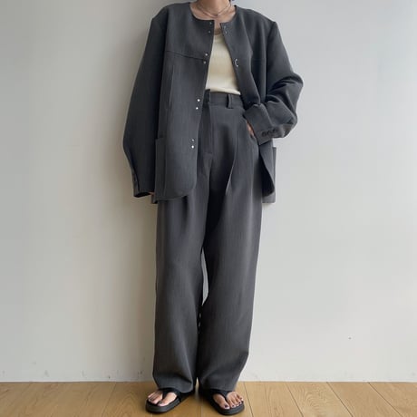 【nokcha original】mannish jacket/melange gray_no0313