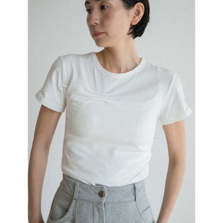 《予約販売》accent gather minimal tee/2colors_nt2549