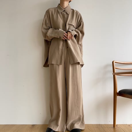 《予約販売》material tuck pants/2colors_np0676