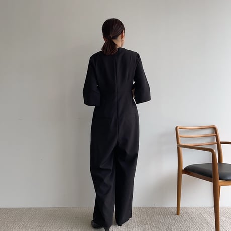 【nokcha original】rich jumpsuit/black_np0671