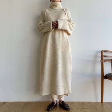 【nokcha original】raglan sleeve warm ops/ivory_nd0131