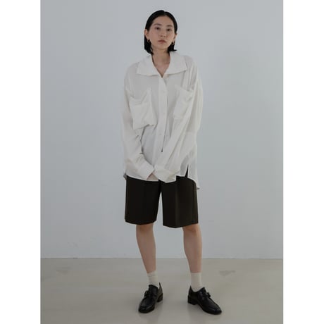 - AUTHENTIC series - emblem shirt/ivory_an0025