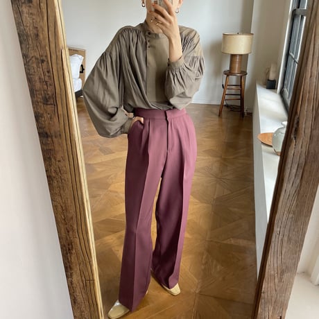 【nokcha original】2way volume blouse/ moca_nt0842