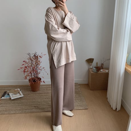 relax knit pants/2colors_np0044