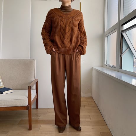 《予約販売》detail cable knit/2colors_nt0783