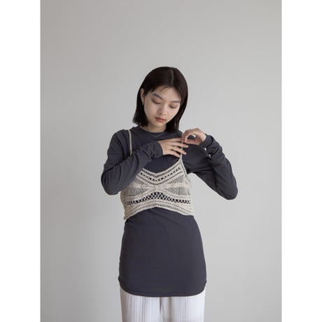 《予約販売》material sheer tops/3colors_nt2067