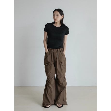 《予約販売》flower accent sheer tee/2colors_nt2318