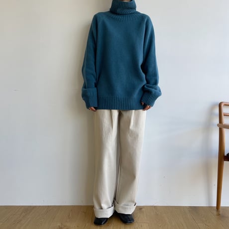 《予約販売》twill tuck wide pants/2colors_np0732